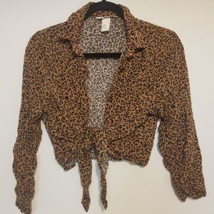 H&M Leopard Print Blouse - US 6